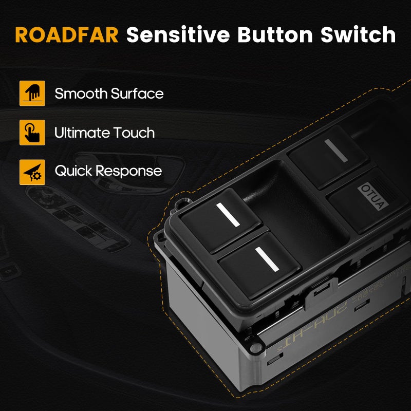 ROADFAR Window Switch Power Window Switch Master Control Power Window Switch Front Driver Side Replacement Parts fits for 2003-2007 Honda Accord 4 Door 35750-SDA-H12 - Image 4